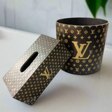 Gucci & LV Style Dust Bin & Tissue Box