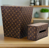 High Quality Leather Tissue Box with Dust Bin