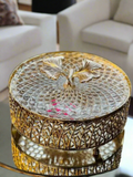 Round Candy Jar with Metal butterfly on Top