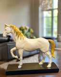 White Resin Horse Showpiece