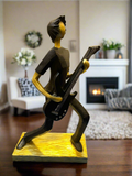 Resin Musician Guitar Player Statue