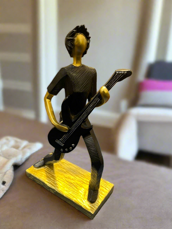 Resin Musician Guitar Player Statue