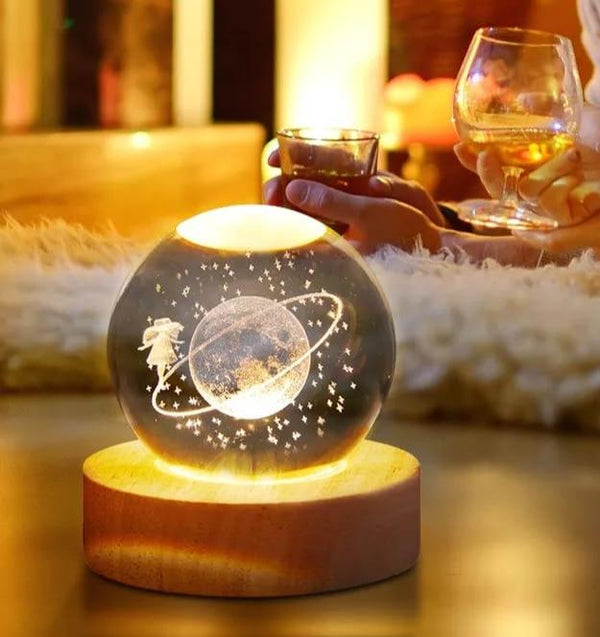 USB LED Night Light Galaxy Crystal Ball