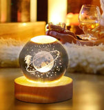 USB LED Night Light Galaxy Crystal Ball