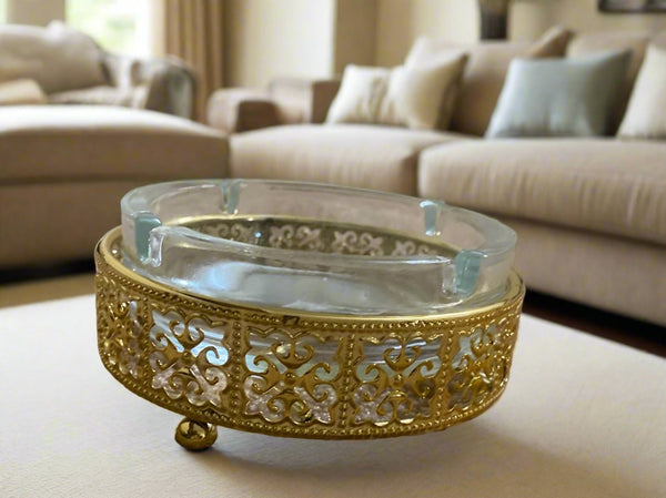 Modern Metal Versace Design Ashtray