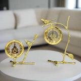 Nordic Brass Bird Desk Clock