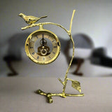 Nordic Brass Bird Desk Clock