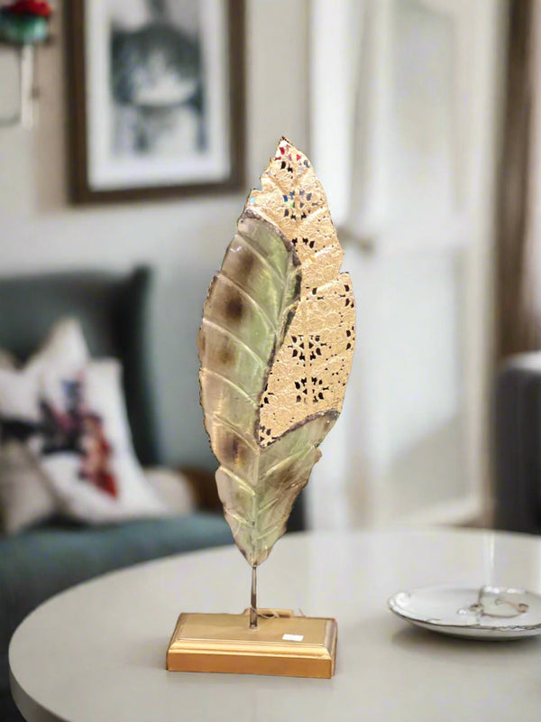 Luxury Leaf Table Decor Pair