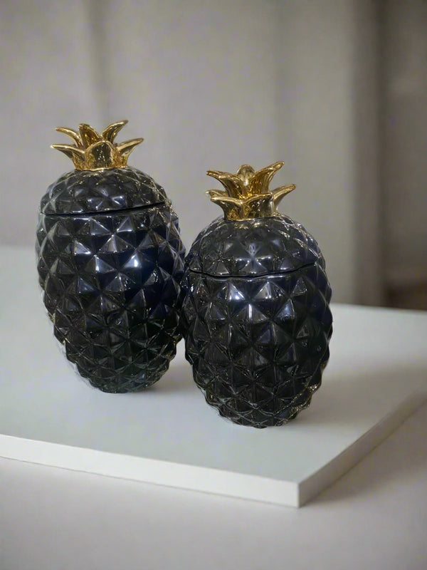 Luxury Pineapple Candy Jars Pair