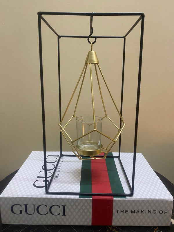 Iron Swing Shape Stand With Candle Holder