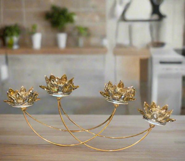 Metal Flower Candle Holder