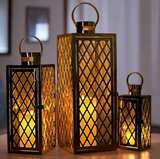 3 Pc Luxury Modern Outdoor/Indoor Lantern