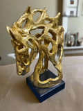 Majestically Designed Resin Gold Horse