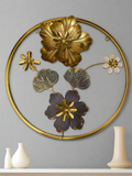 Round 3d Flowers Wall Decor