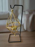 Alpha Vivant Gold Geometric Hanging Candle Holder