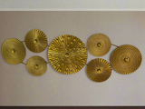 Chrome Gold Metal Wall Hanging