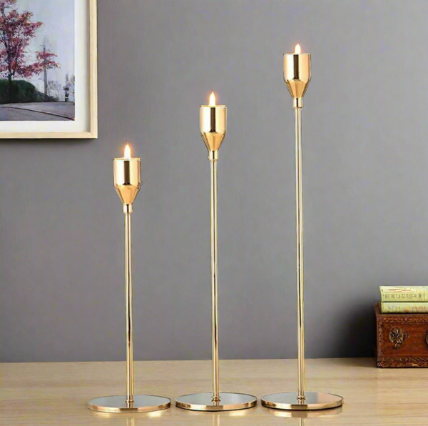 3 Ps Luxury Gold Candle Holder