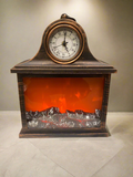 Fireplace Light Firewood Lamp & Clock