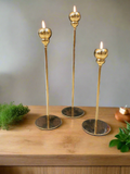 3Ps Gold Candle Holder