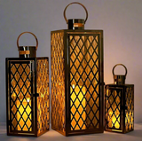 3 Pc Luxury Modern Outdoor/Indoor Lantern